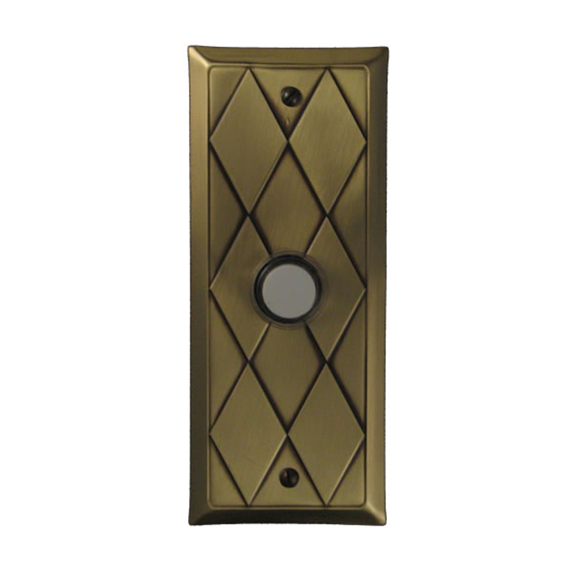 Diamond Doorbell - Solid Antique Brass