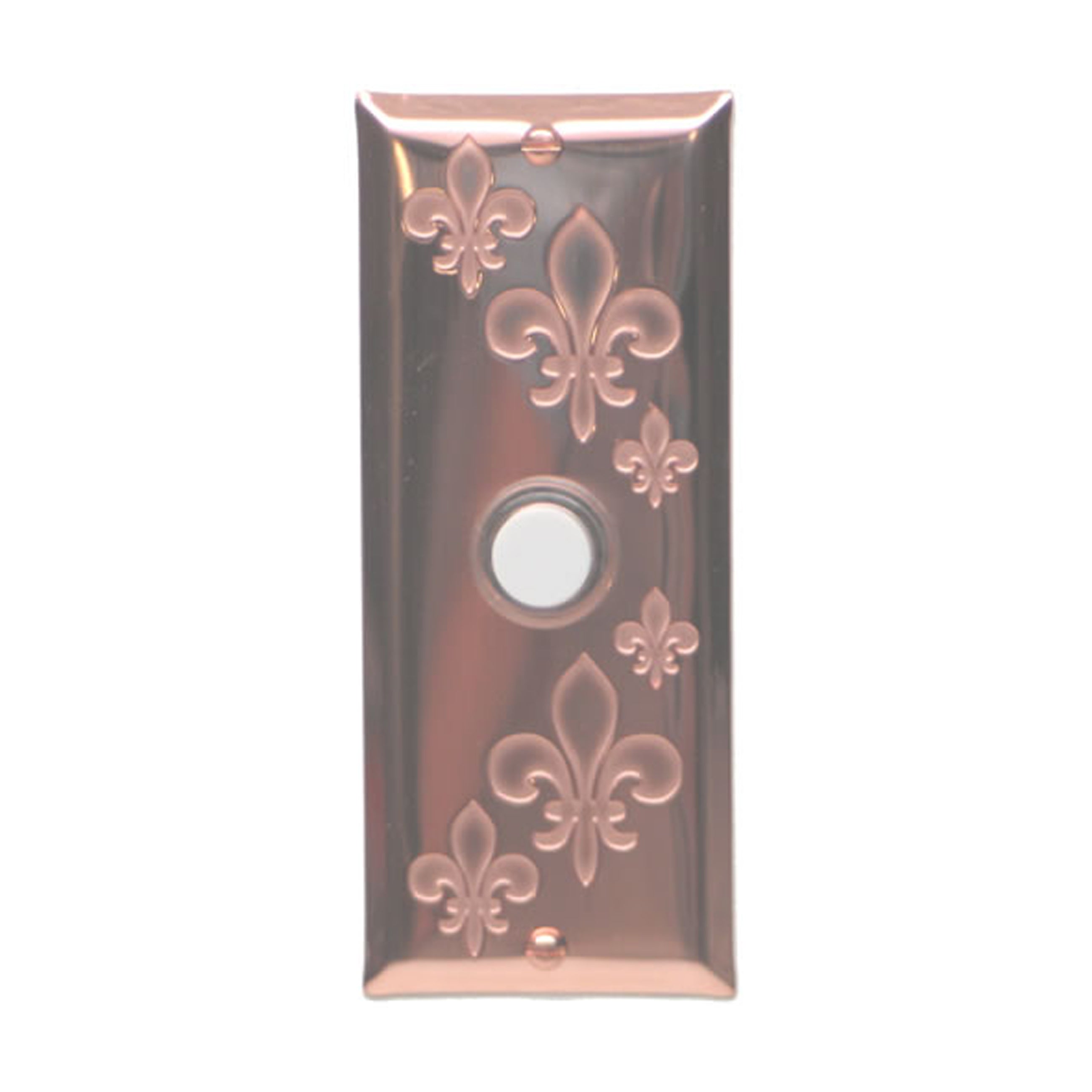 Fleur-de-lis Doorbell - Solid Polished Copper