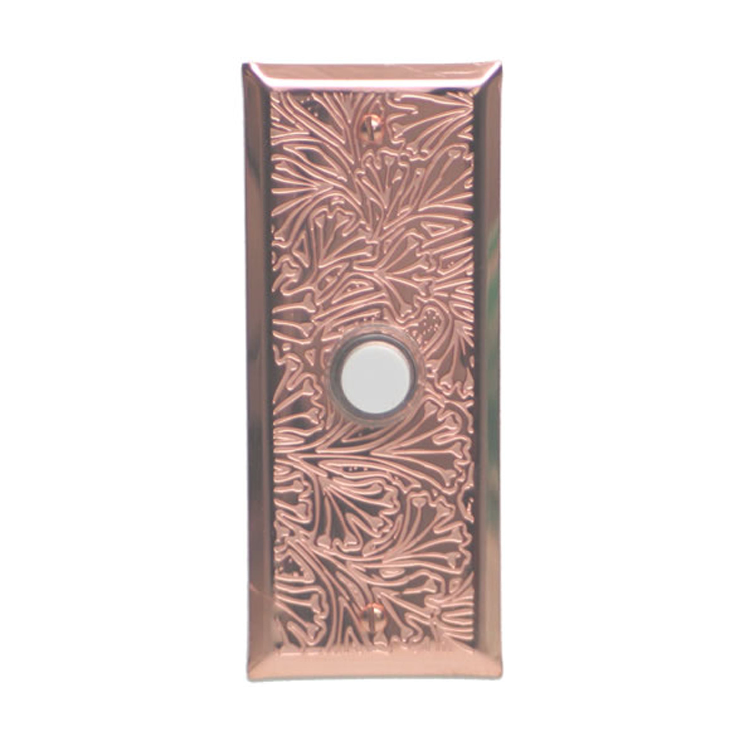 Maidenhaire Fern Doorbell - Solid Polished Copper