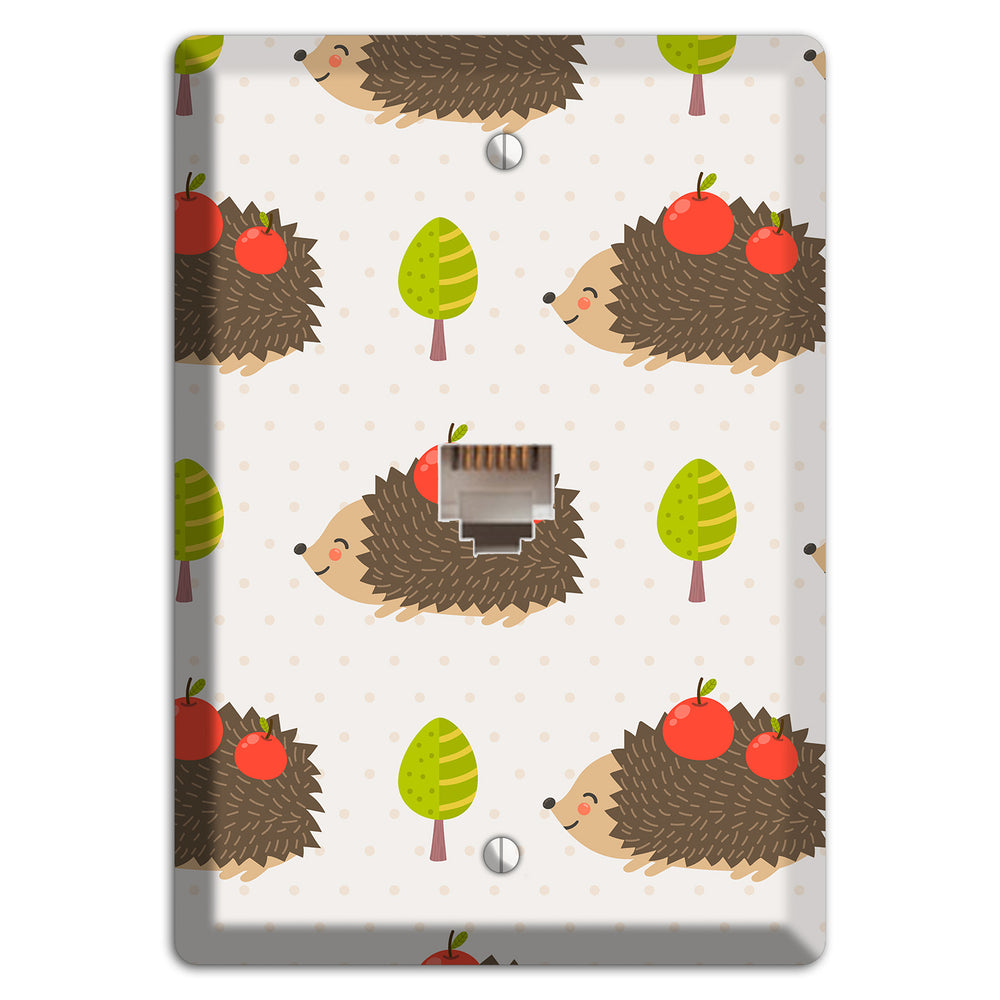 Hedgehog Harvest Phone Wallplate
