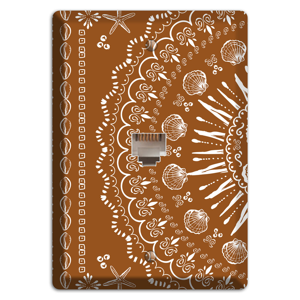 Russet Seahorse Mandala Phone Wallplate