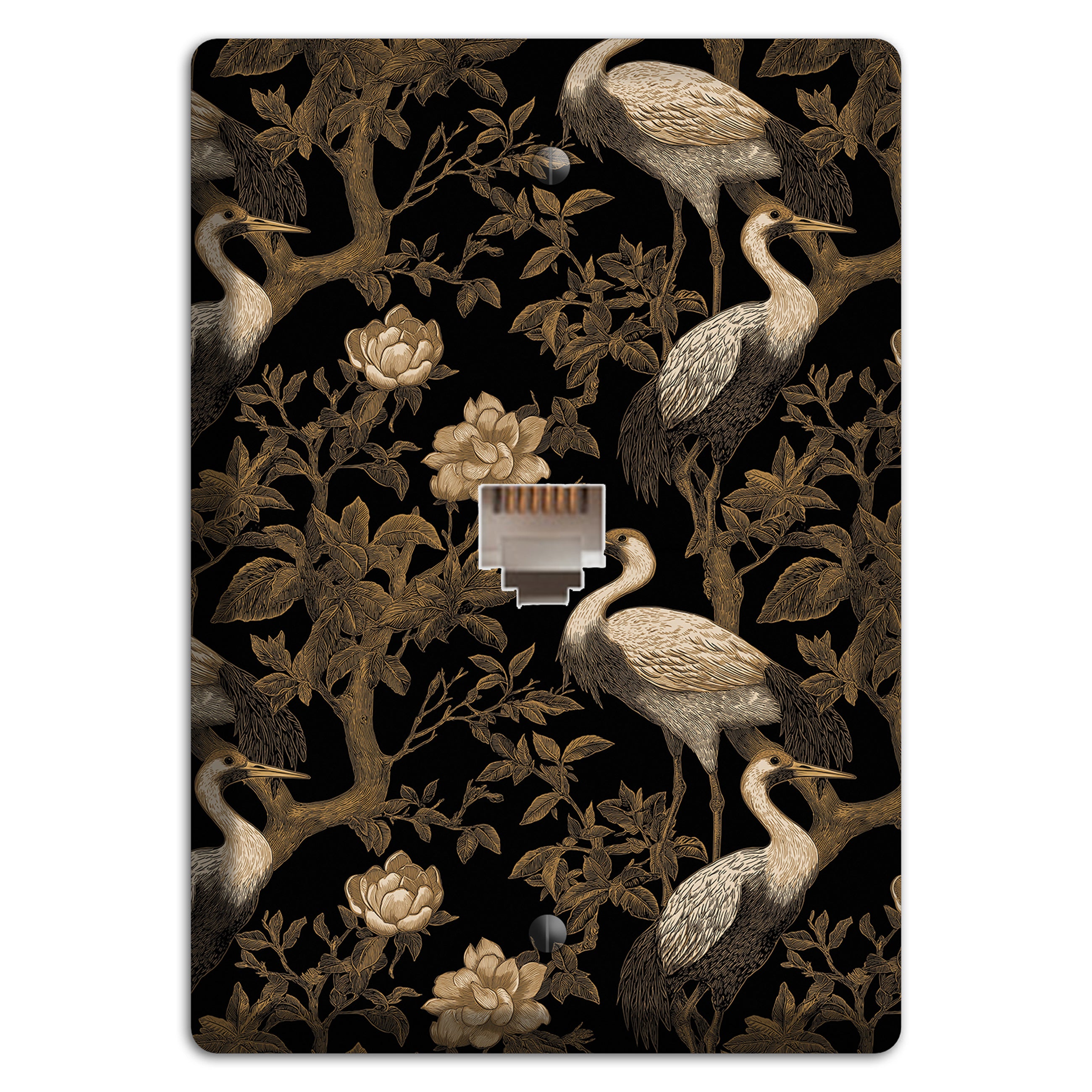 Obsidian Heron Dusk Phone Wallplate