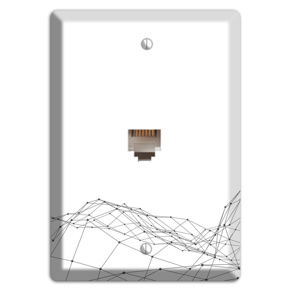 Lattice Wave Surge Phone Wallplate