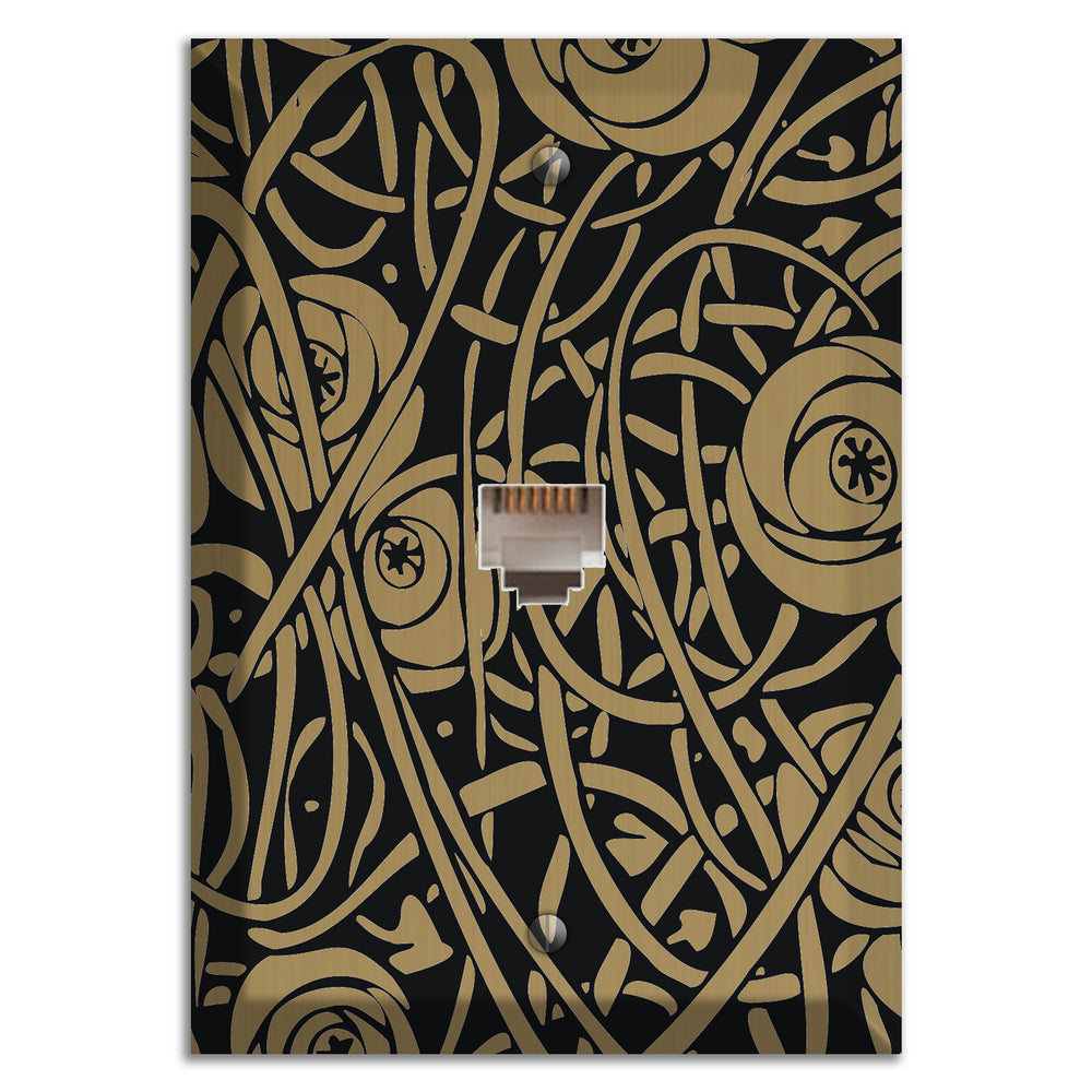 Tower Gold Serpent Bloom Phone Wallplate