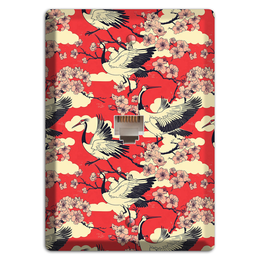 Crimson Blossom Ascent Phone Wallplate