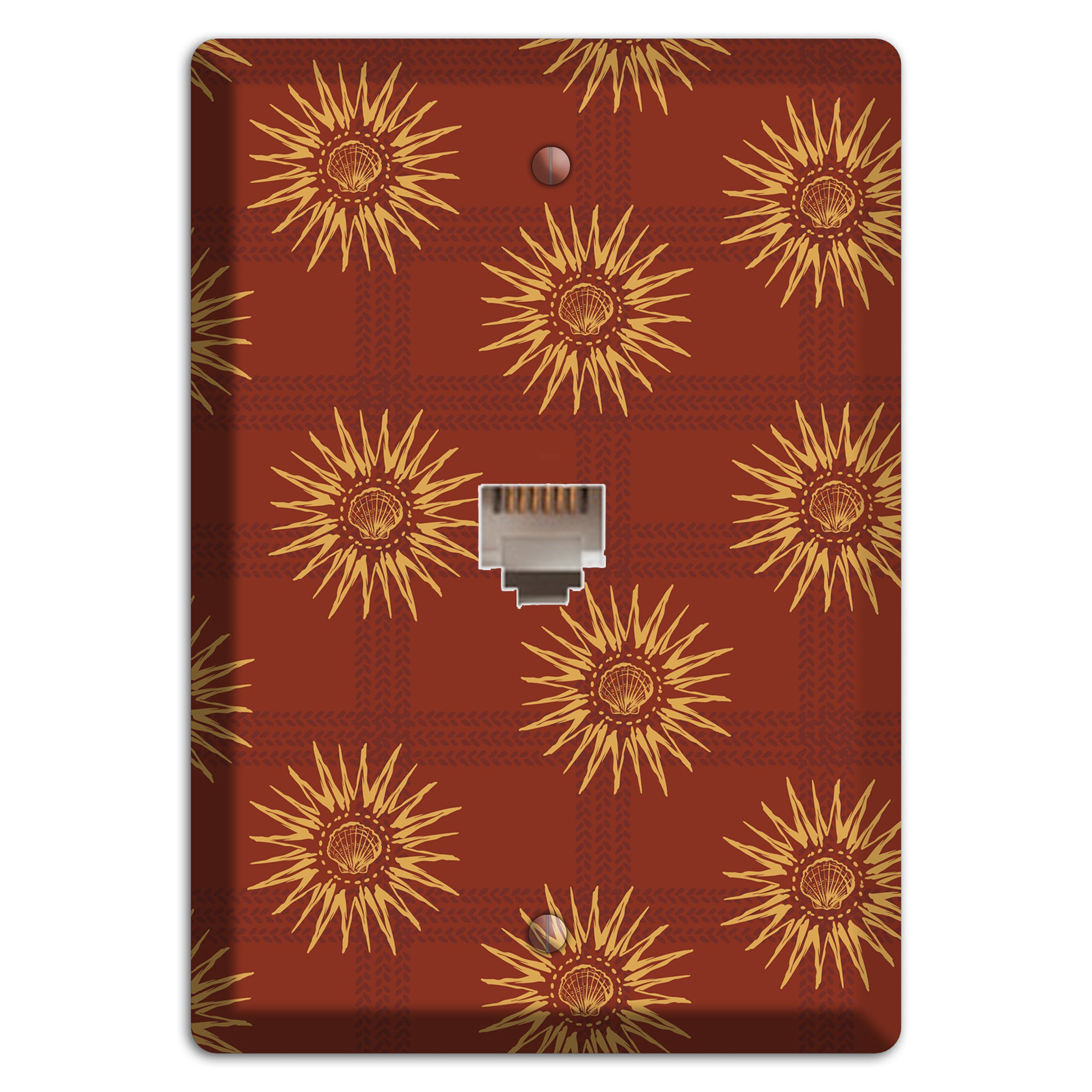 Russet Sun Plaid Phone Wallplate