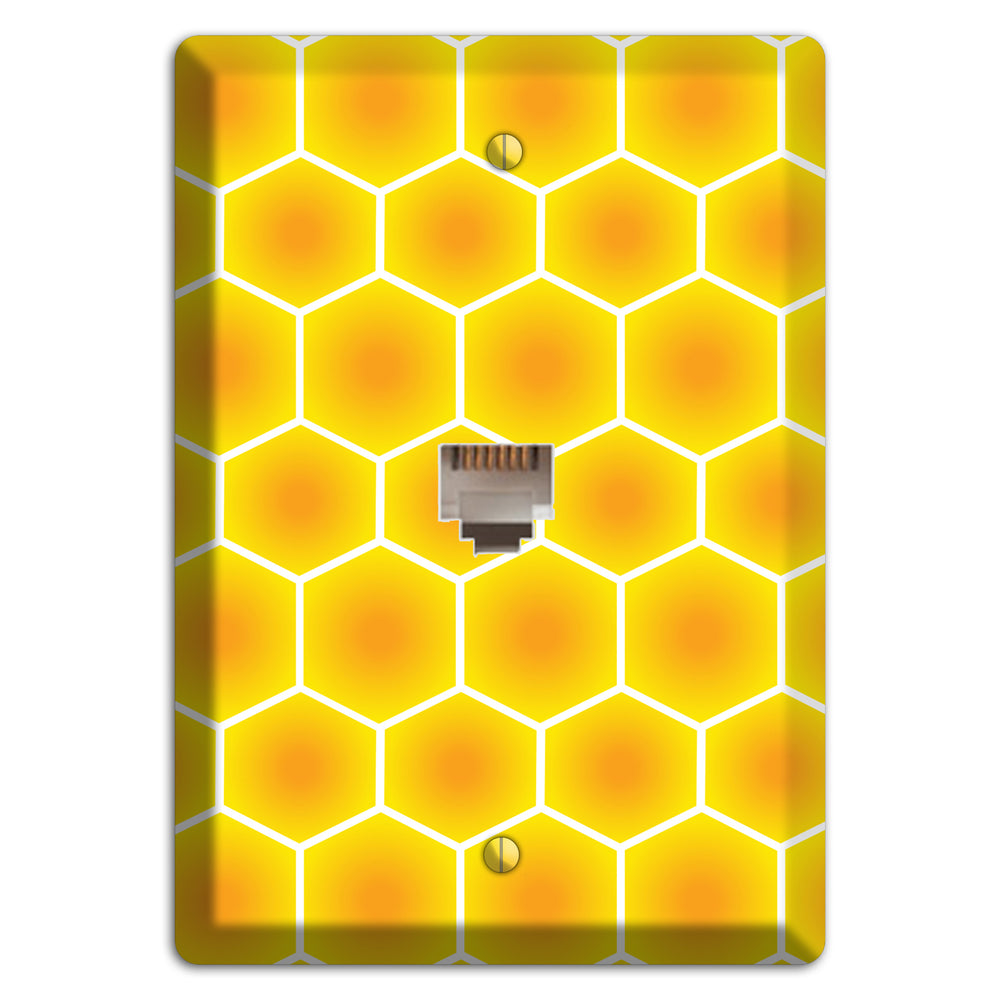 Liquid Gold Grid Phone Wallplate