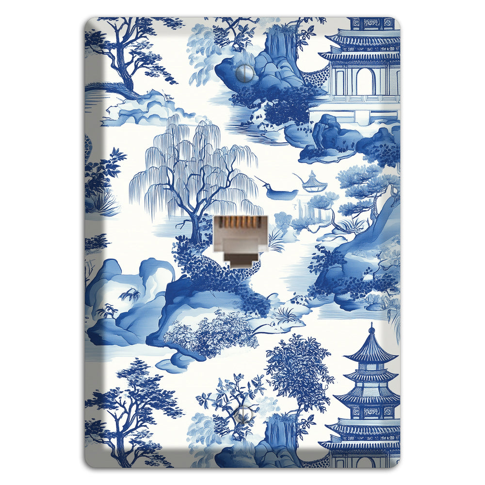 Willow & Pagoda Phone Wallplate