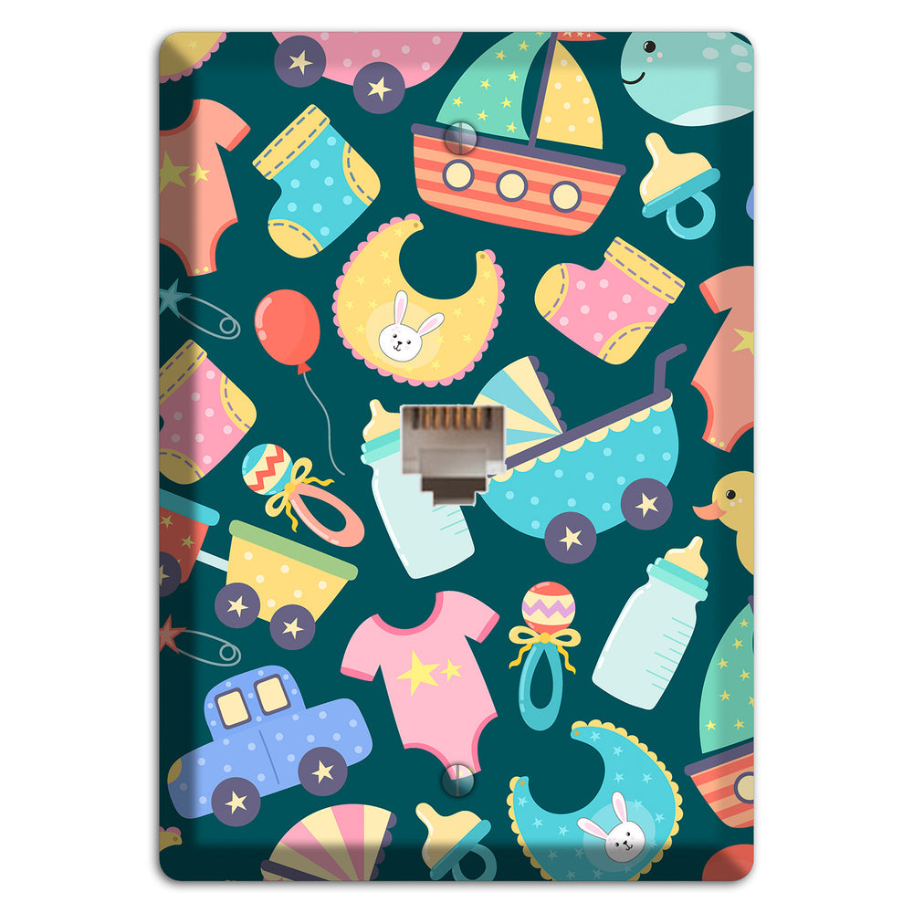 Baby Parade (Teal) Phone Wallplate