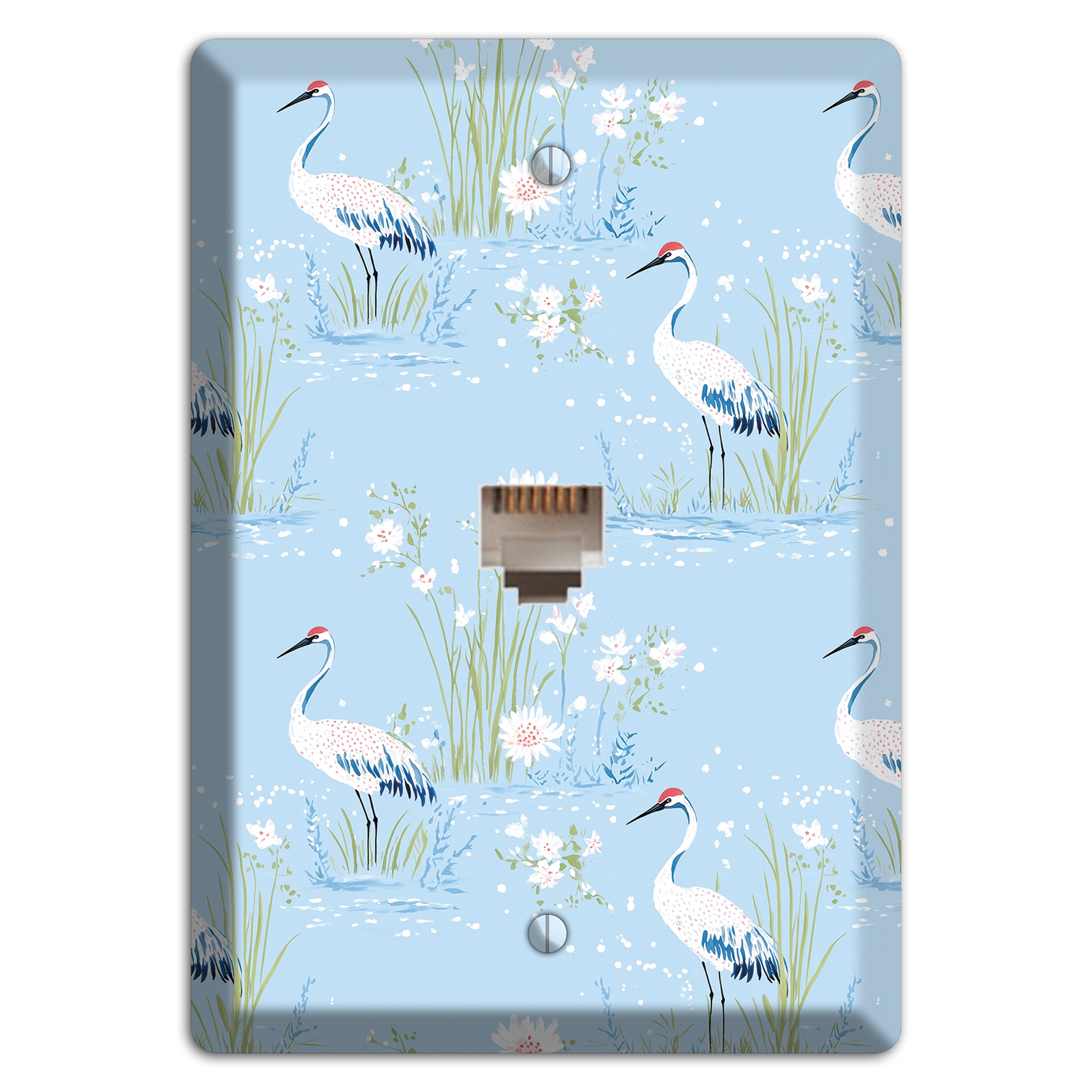 Powder Blue Marsh Phone Wallplate