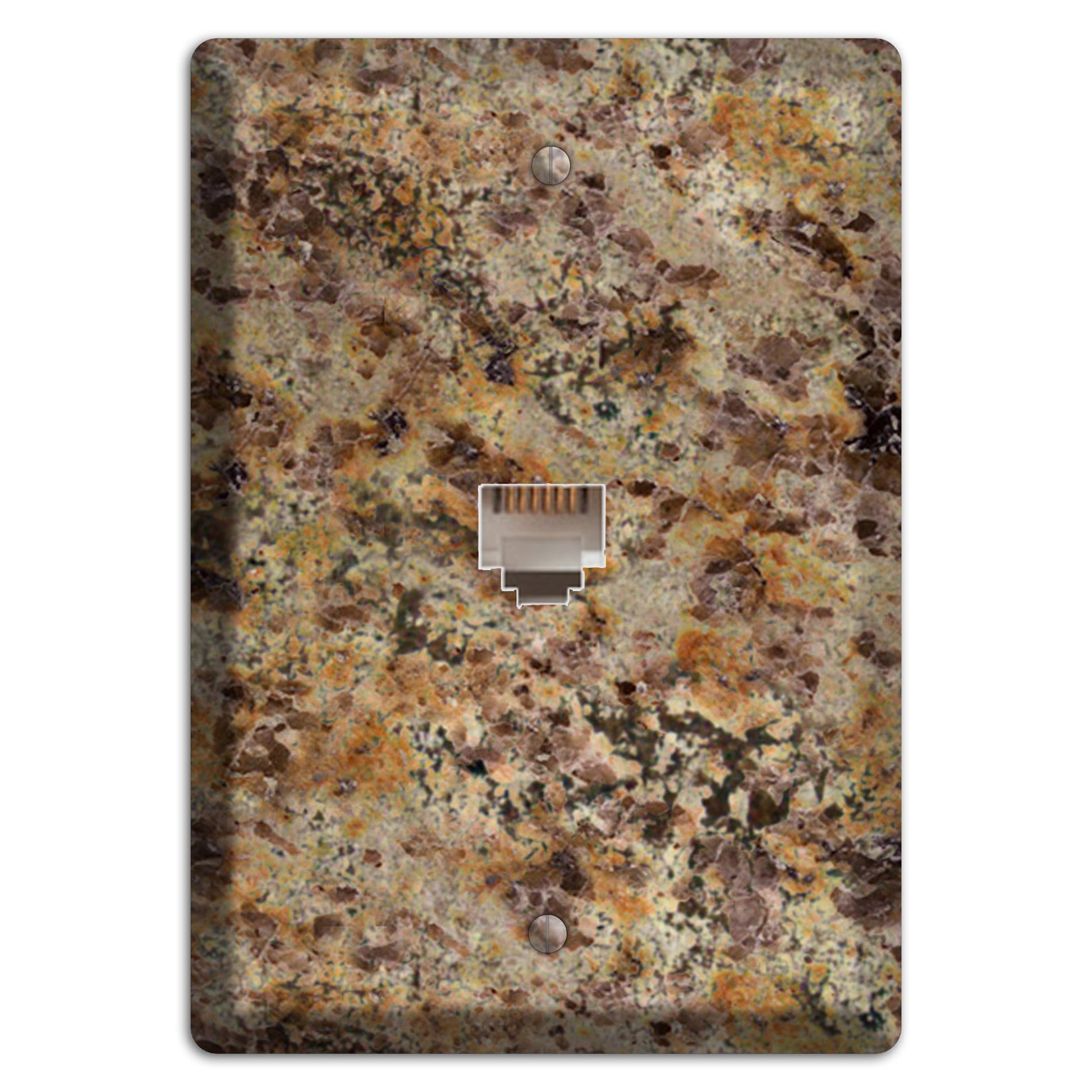 Golden Crystal Granite Phone Wallplate