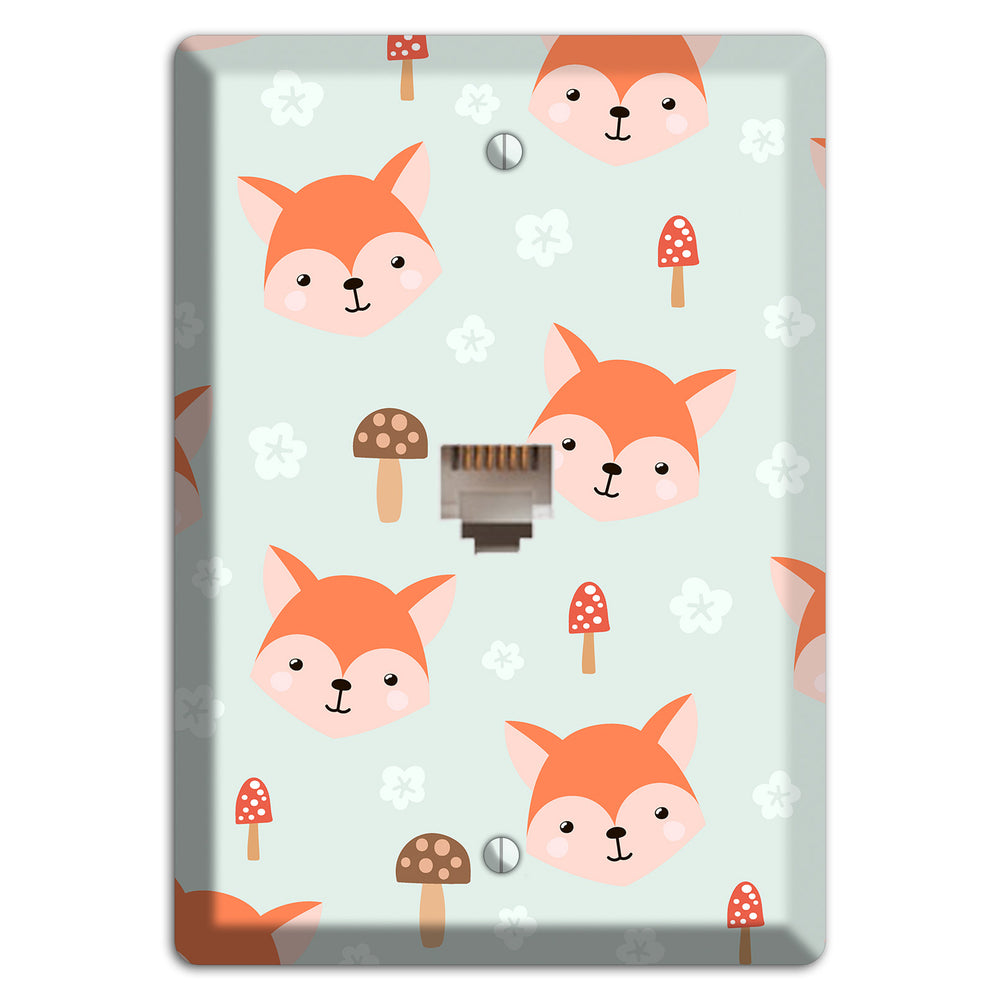Fox & Fungi Friends Phone Wallplate