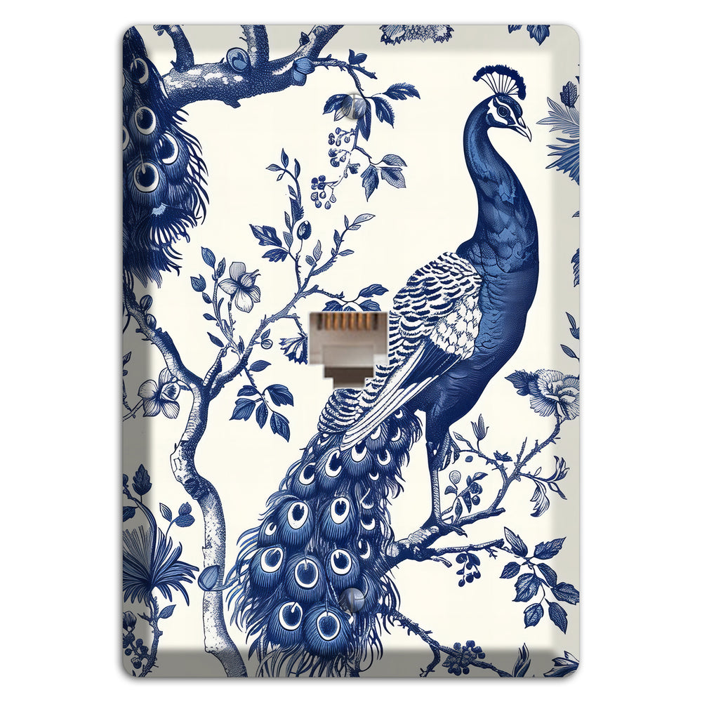 Peacock & Bough Phone Wallplate