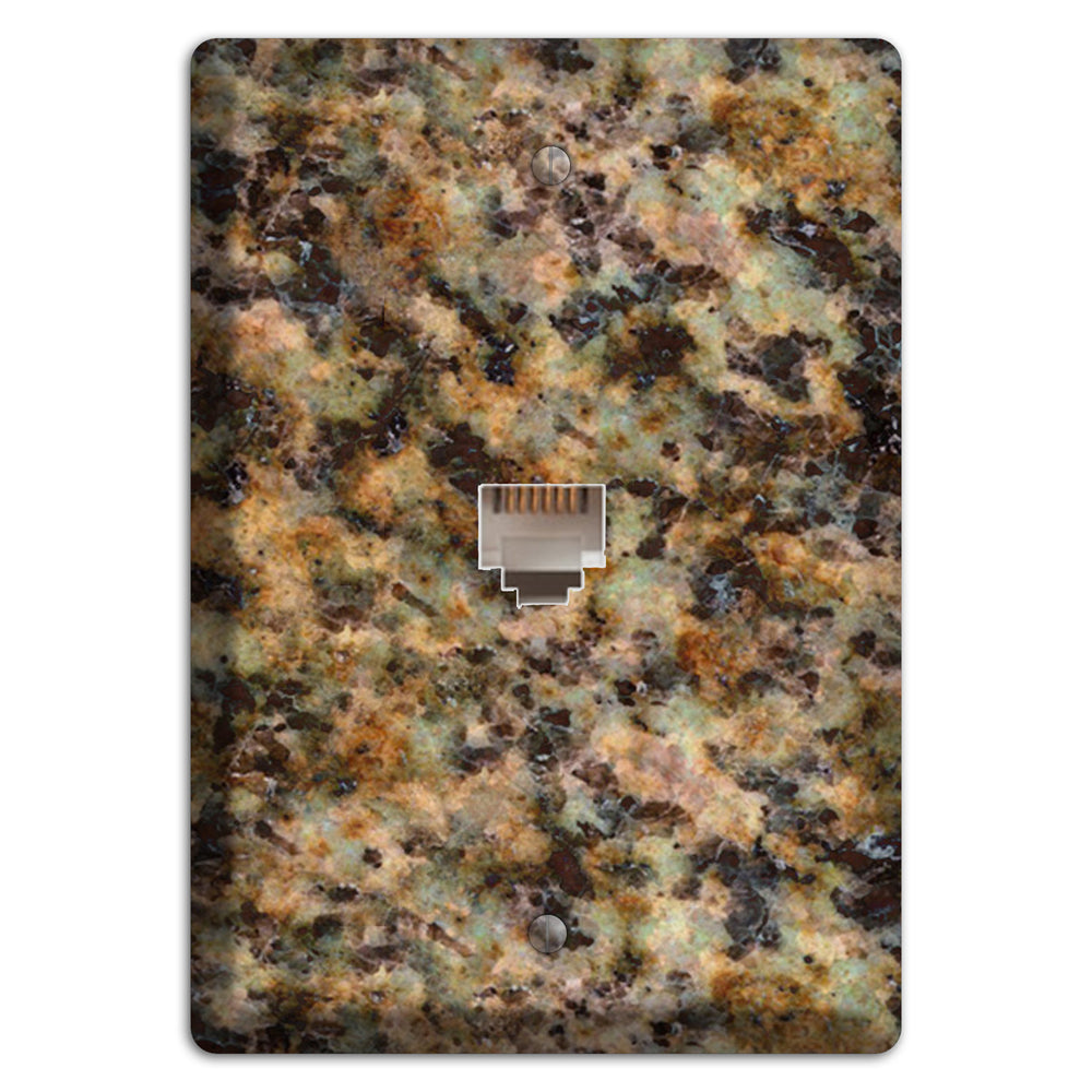 Verde Butterfly Granite Phone Wallplate