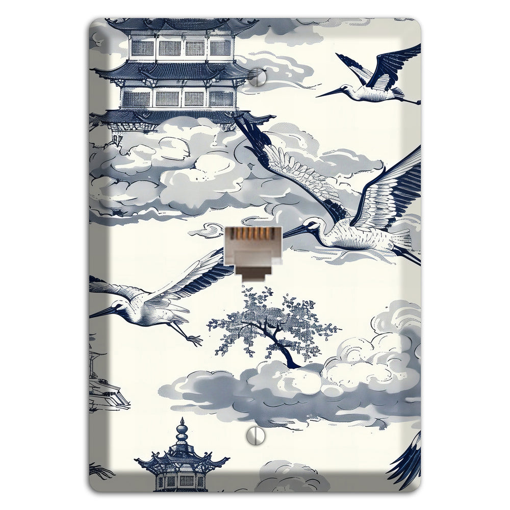 Crane Sky Toile Phone Wallplate
