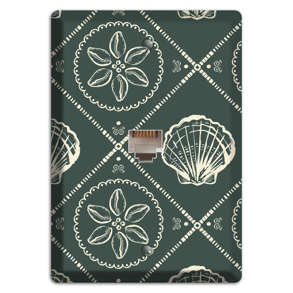 Slate Cowrie Medallion Phone Wallplate