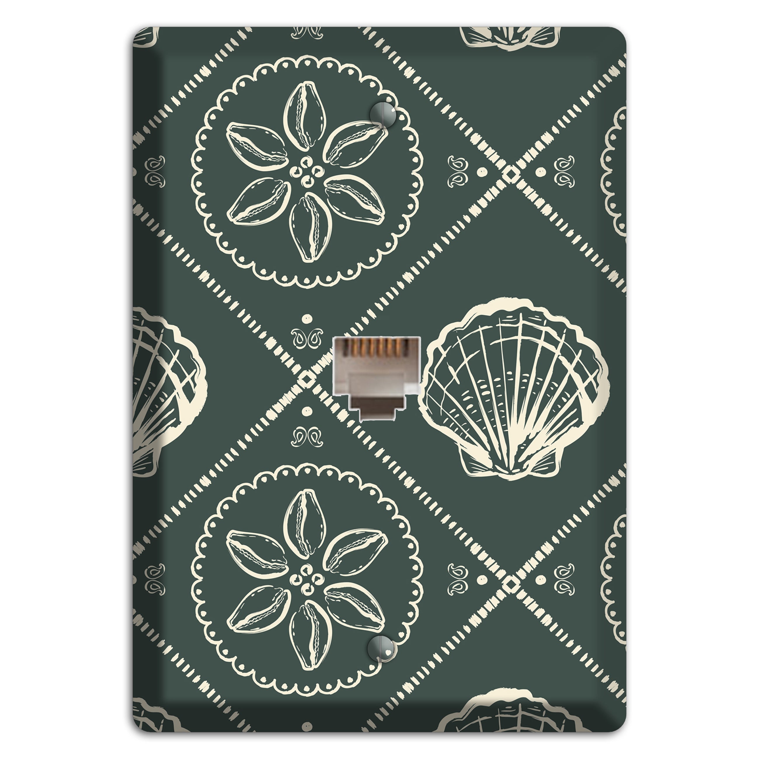 Slate Cowrie Medallion Phone Wallplate