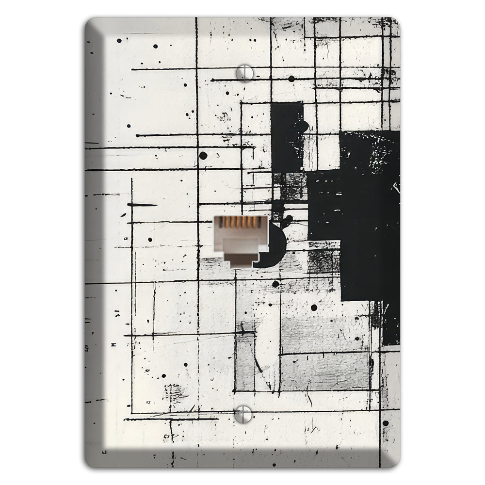 Drafting Ghost Grid Phone Wallplate