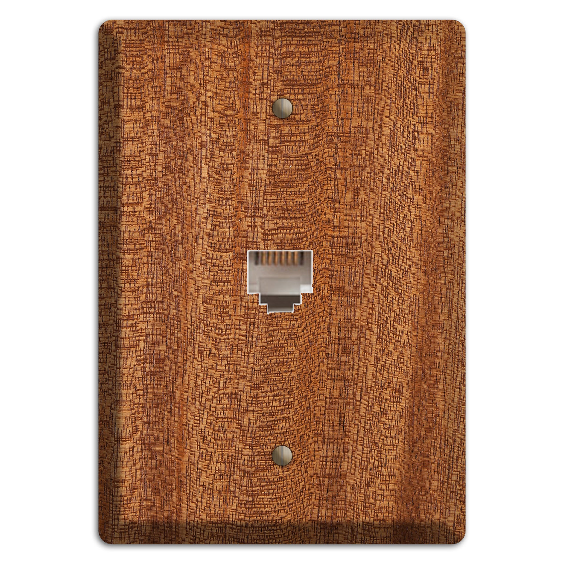 Mahogany Wood Phone Hardware with Plate