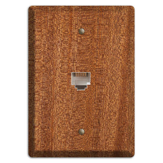 Mahogany Wood Phone Hardware with Plate