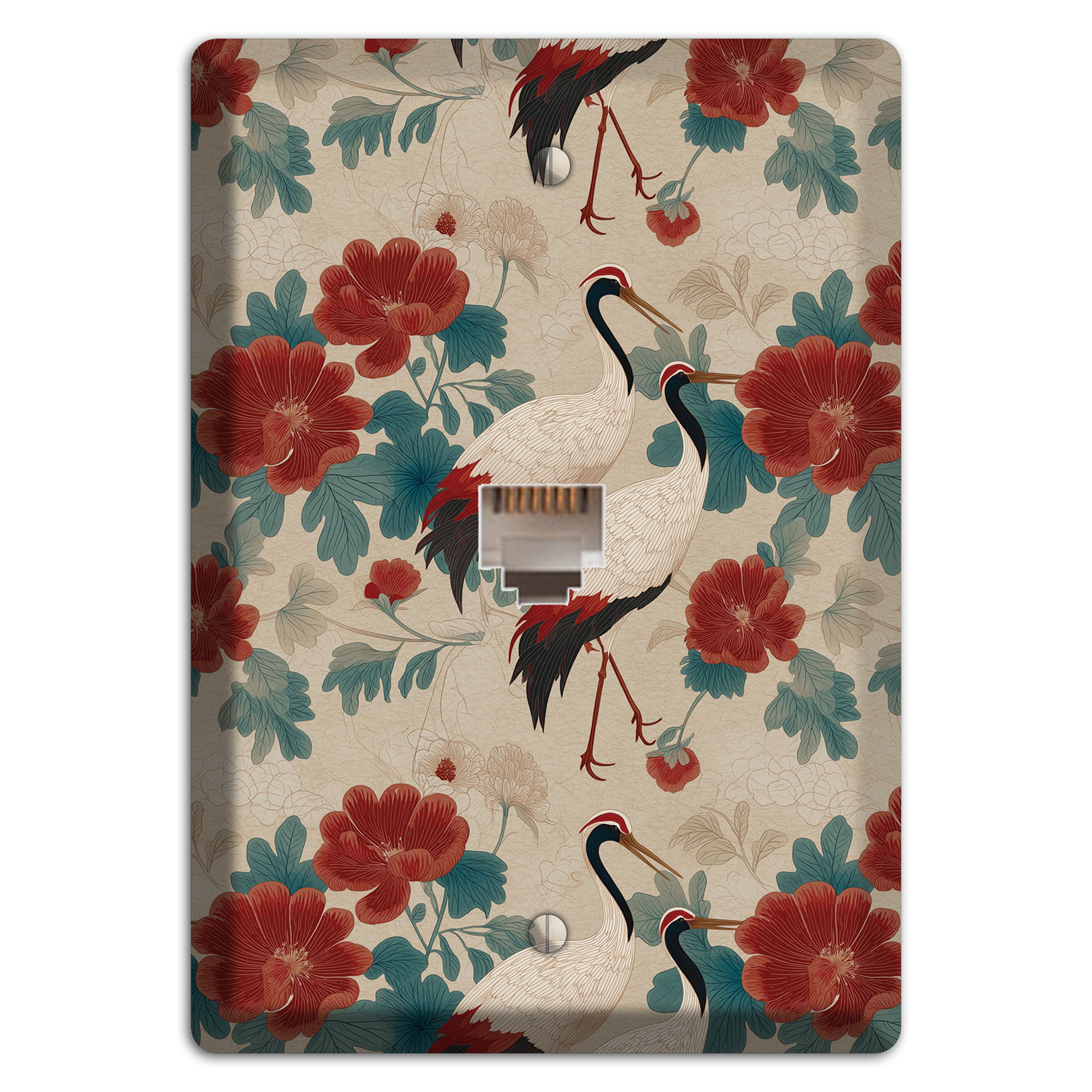 Rust Peony Passage Phone Wallplate