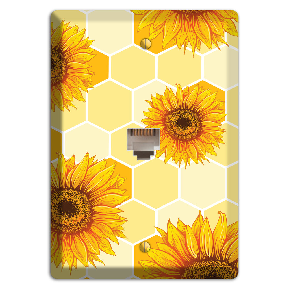 Sunflower & Comb Phone Wallplate
