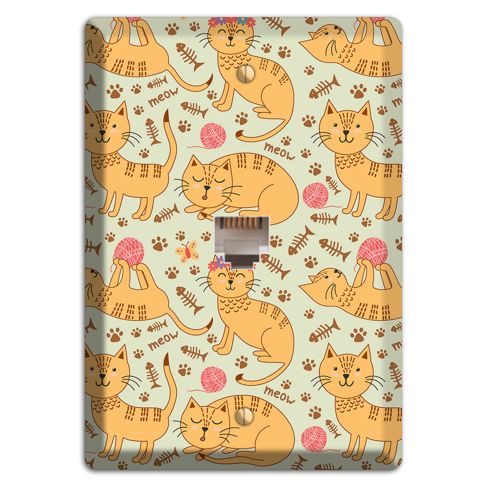 Meow Mix (Beige) Phone Wallplate