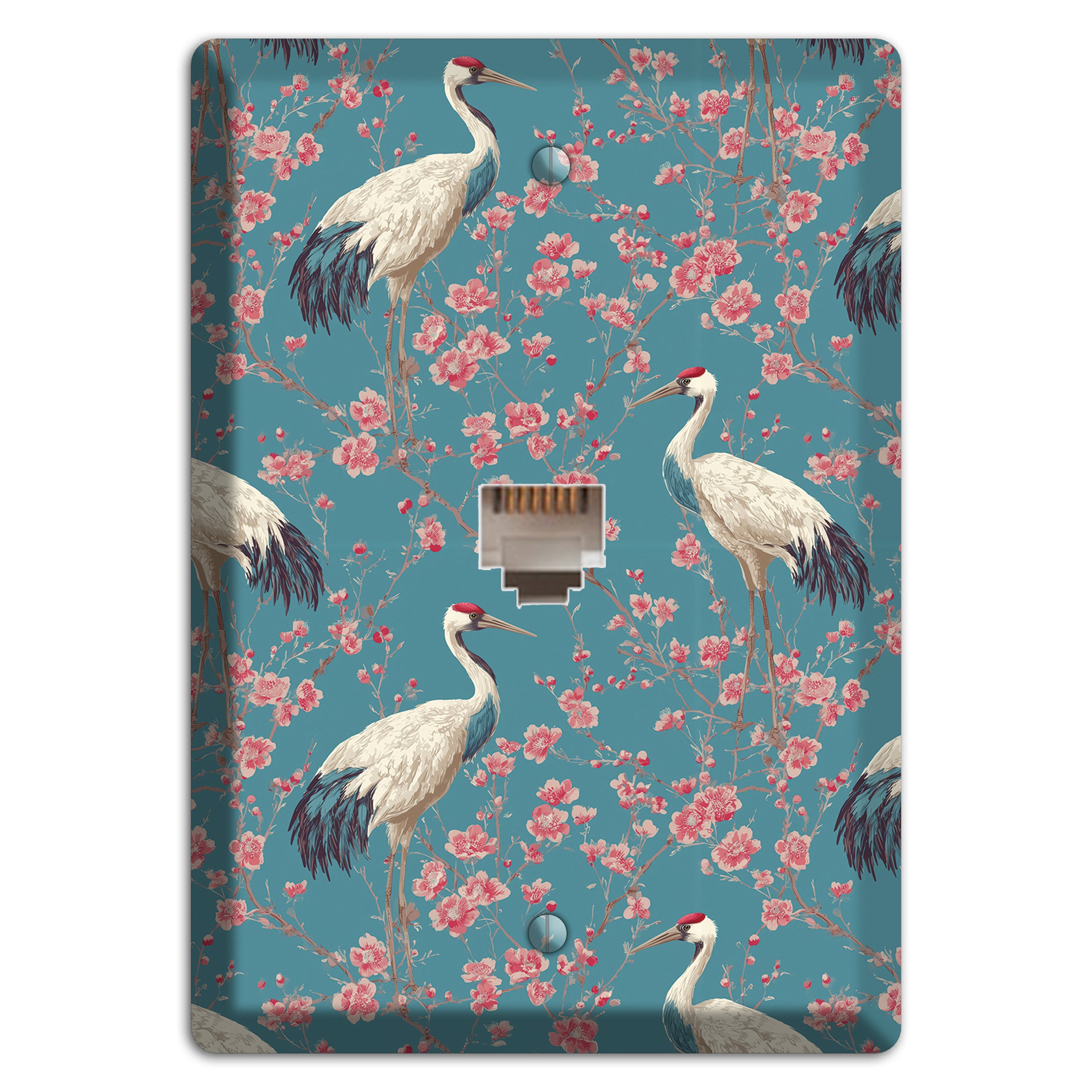 Azure Blossom Vigil Phone Wallplate