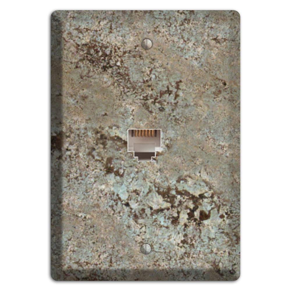 Delicatus White Granite Phone Wallplate