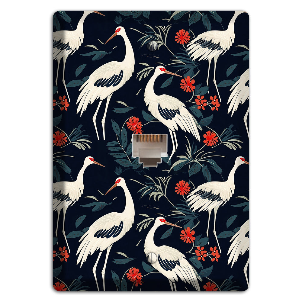 Midnight Plume Garden Phone Wallplate