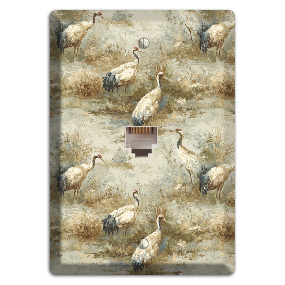 Marshland Crane Reverie Phone Wallplate