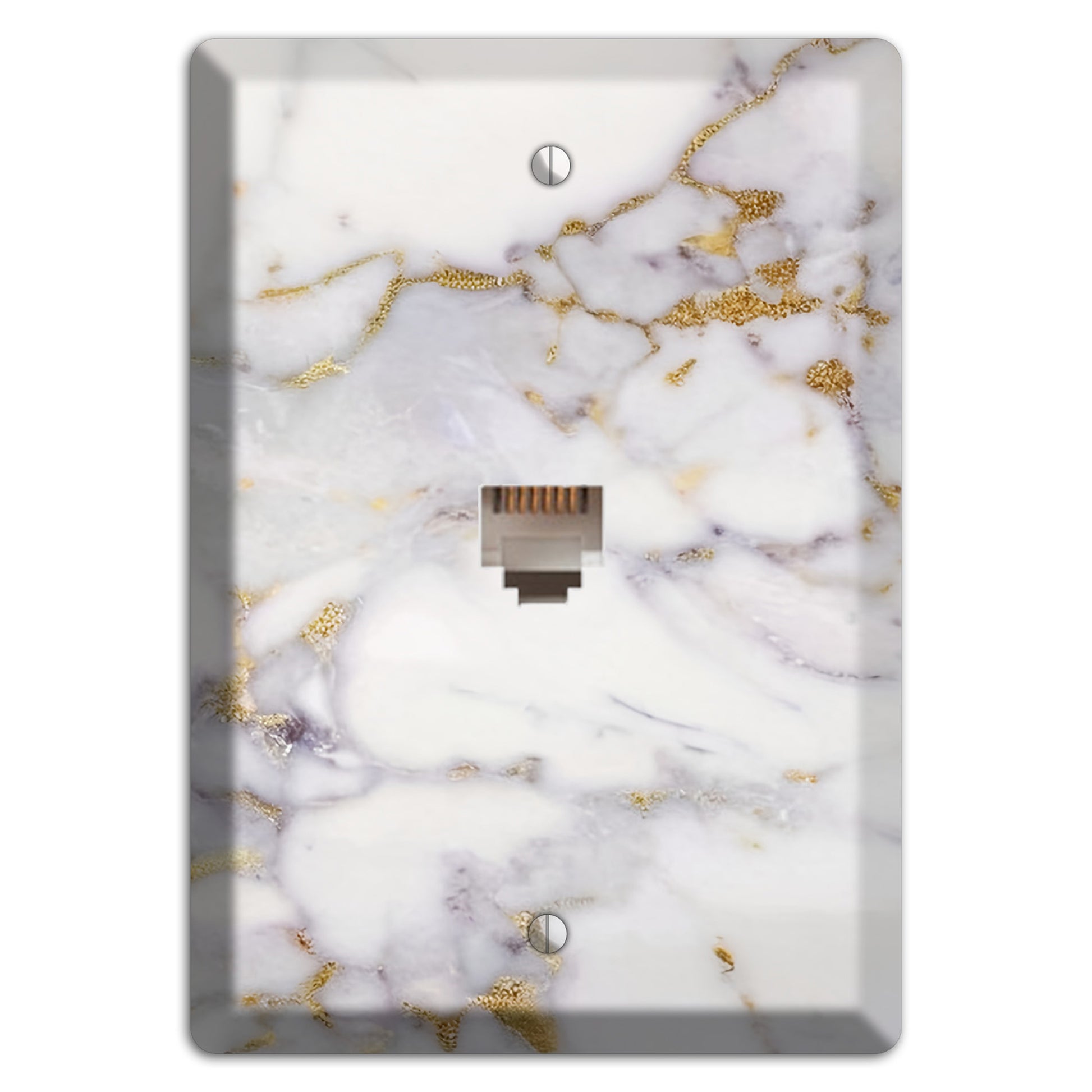 Metallic Bronze Marble Phone Wallplate
