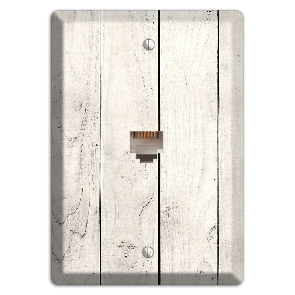 Whitewashed Planks Phone Wallplate
