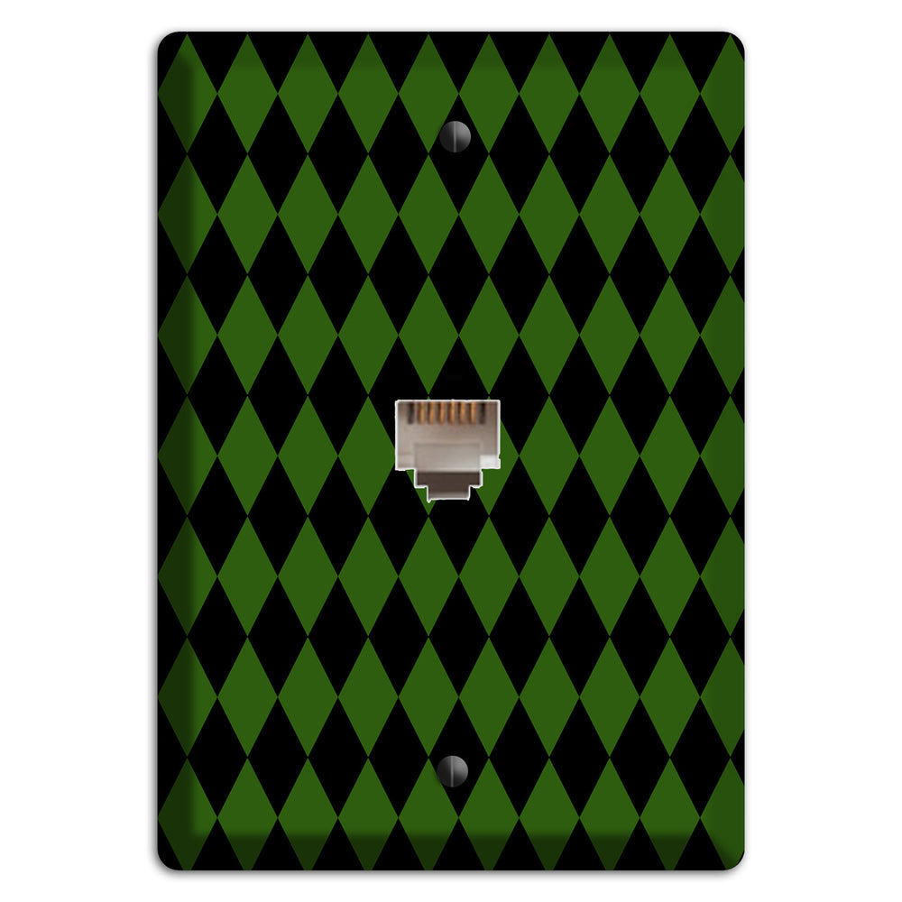 Jester's Diamonds: Green Phone Wallplate