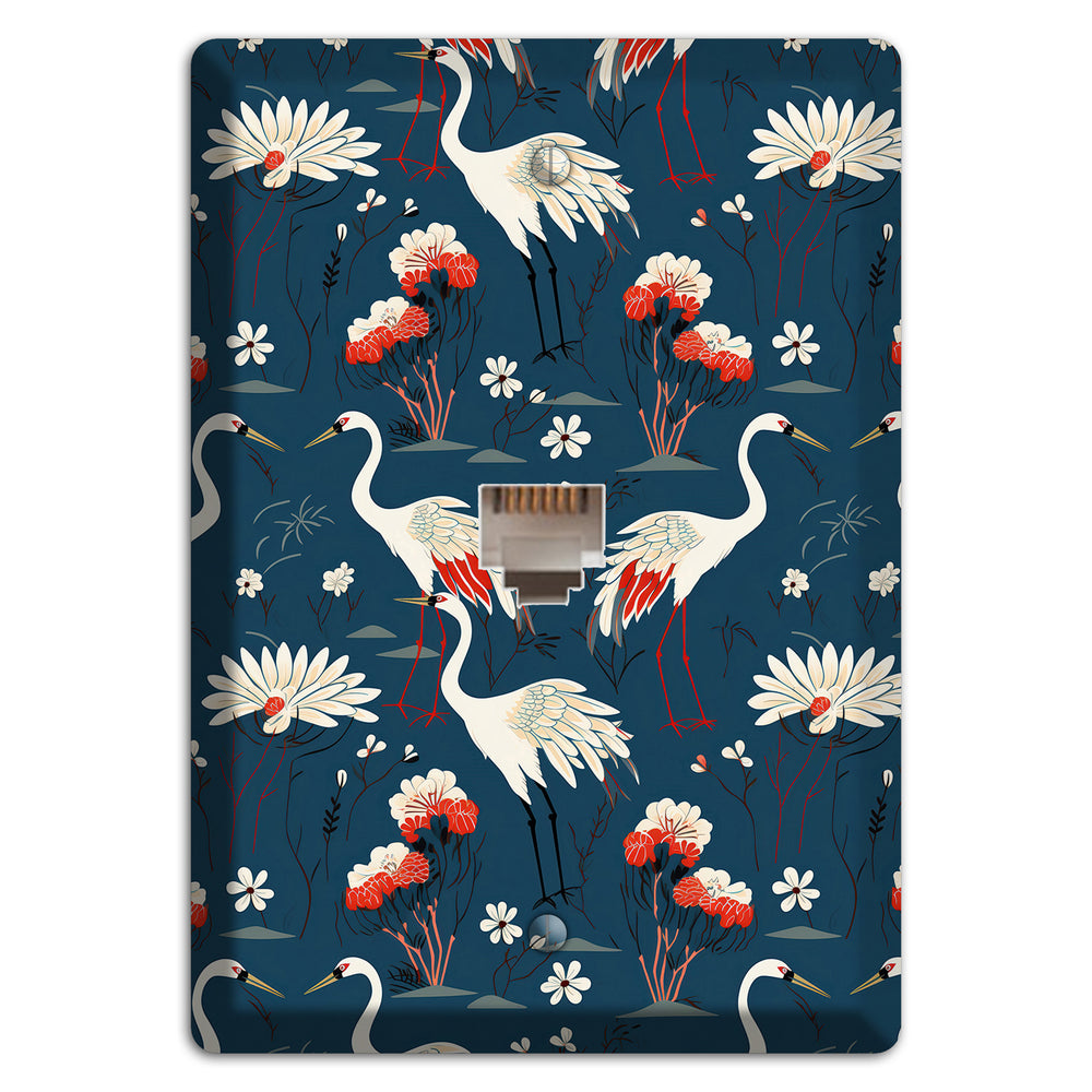 Sapphire Crane Meadow Phone Wallplate