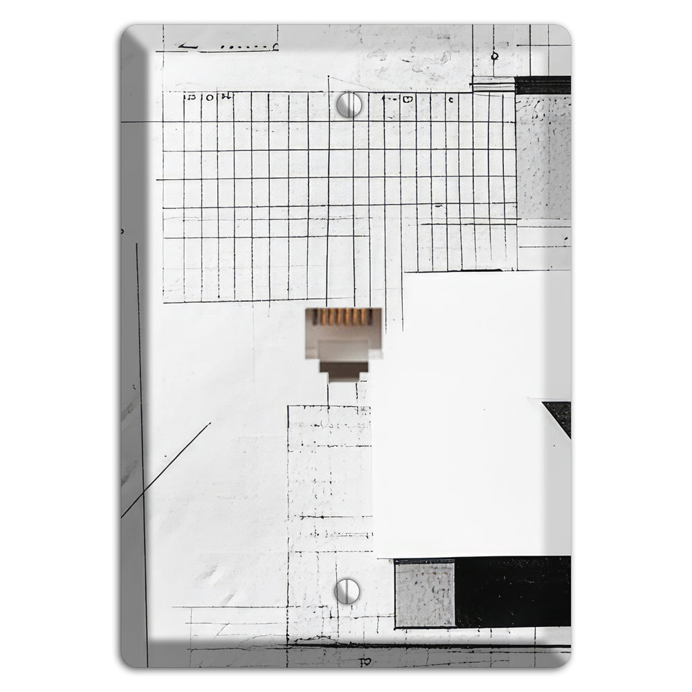 Blueprint Palimpsest Phone Wallplate