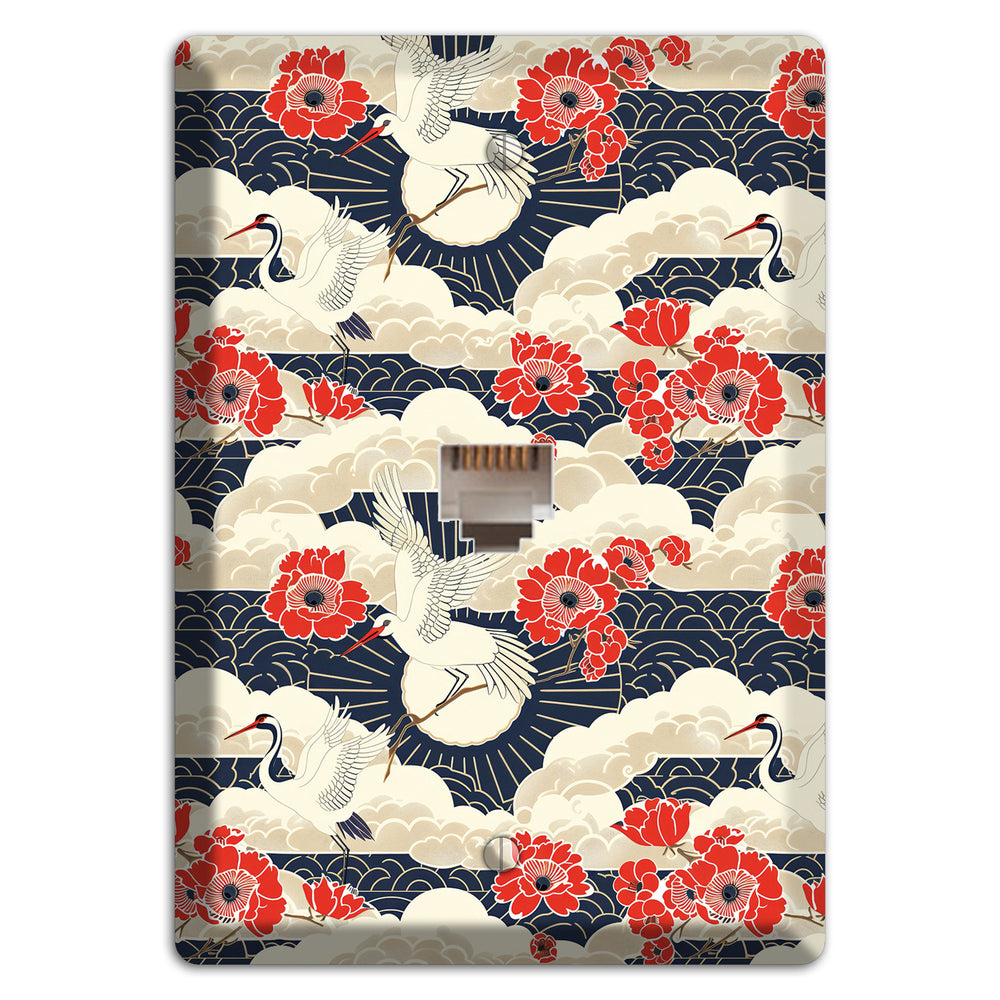 Crimson Peony Ascent Phone Wallplate