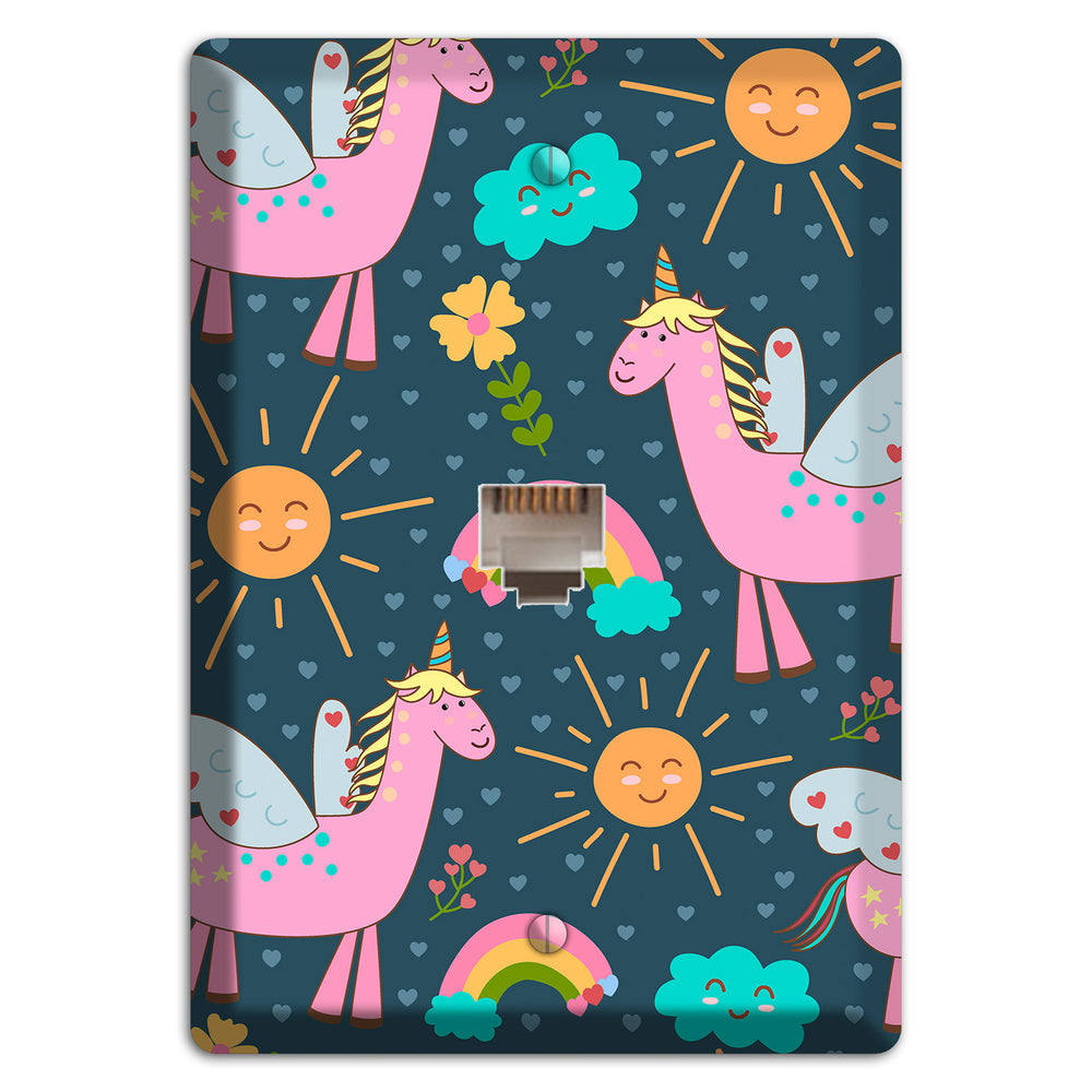 Magic Meadow (Navy) Phone Wallplate