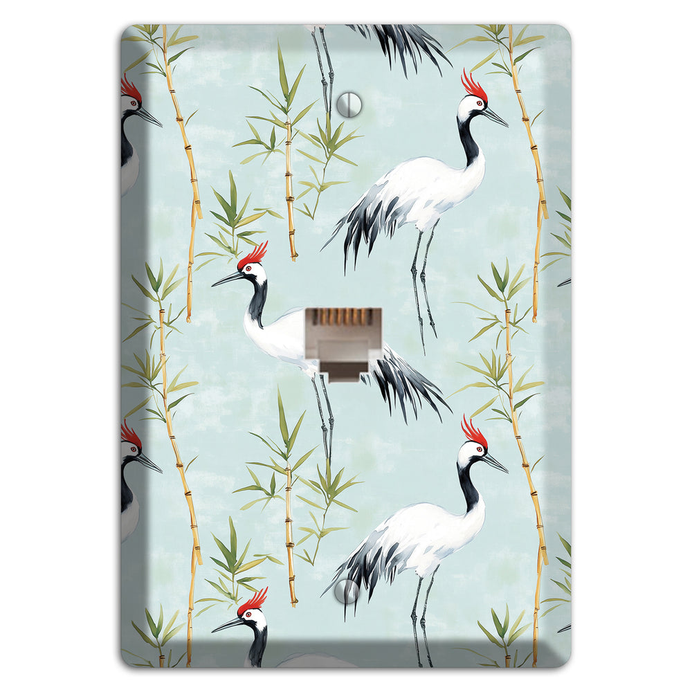 Celadon Bamboo Vigil Phone Wallplate