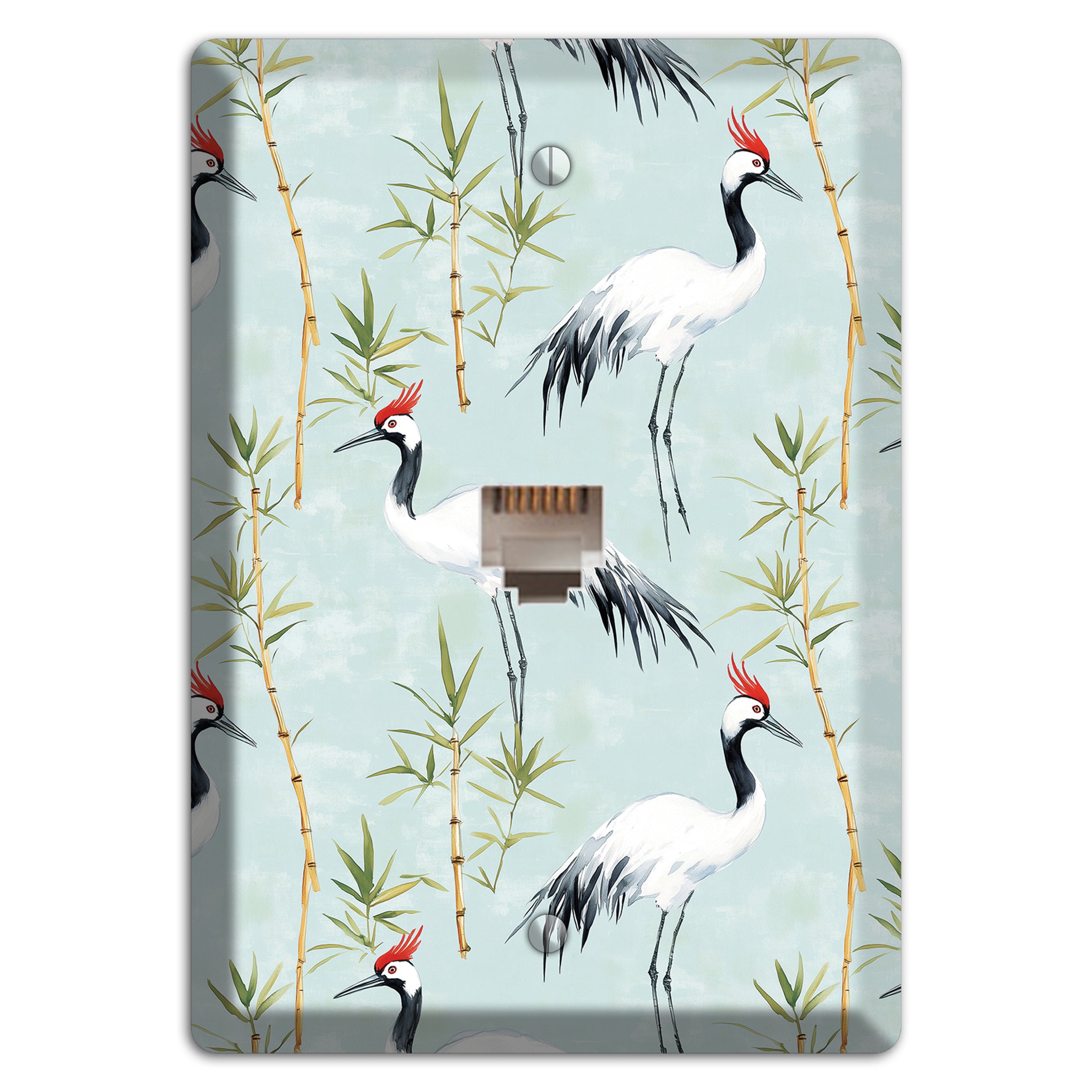 Celadon Bamboo Vigil Phone Wallplate