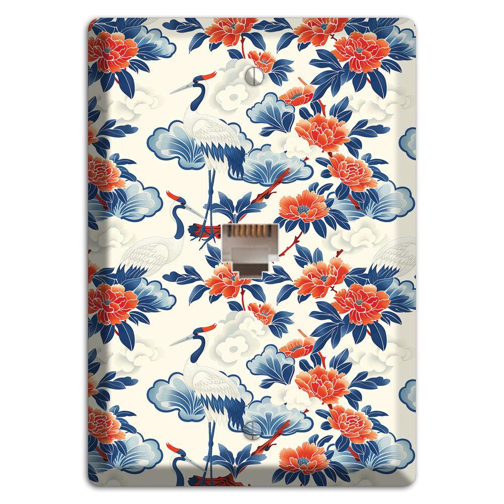 Peony & Crane Fete Phone Wallplate