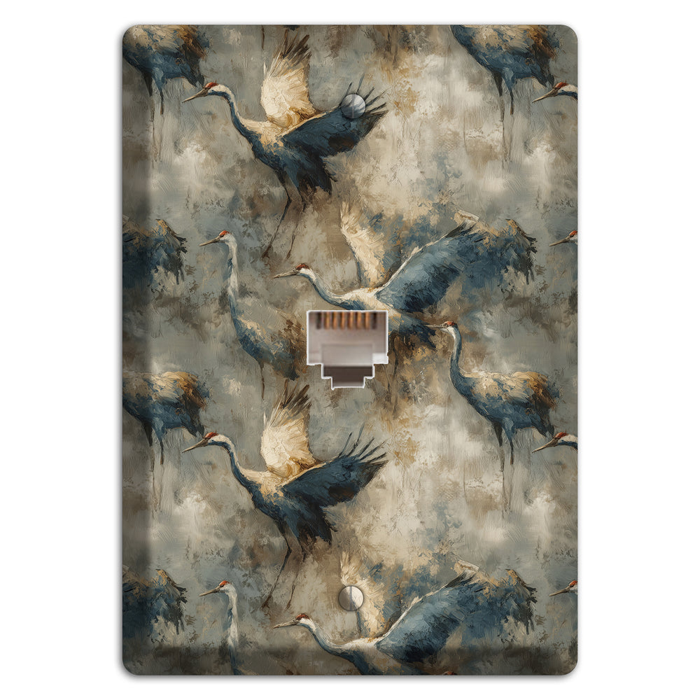 Slate Crane Migration Phone Wallplate
