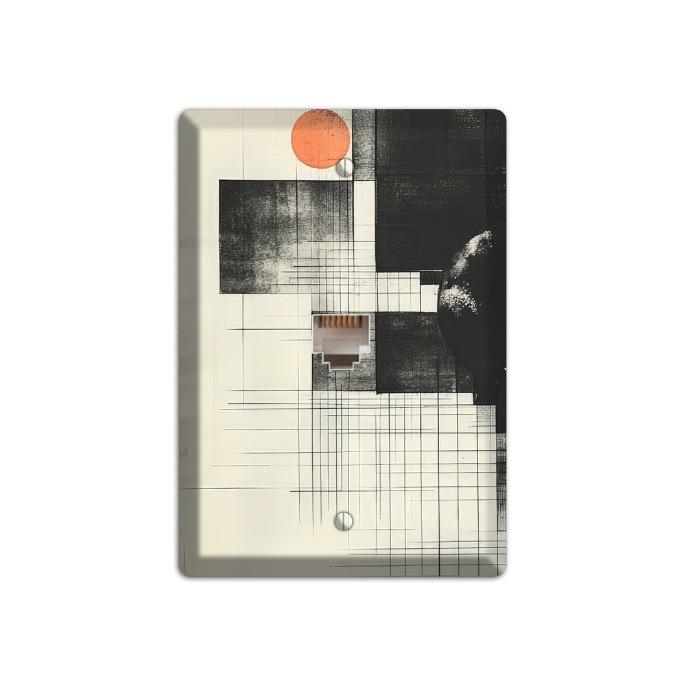 Eclipse Over Blueprint Phone Wallplate