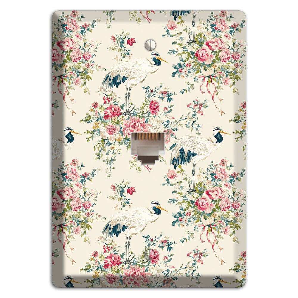 Blossom & Crane Phone Wallplate
