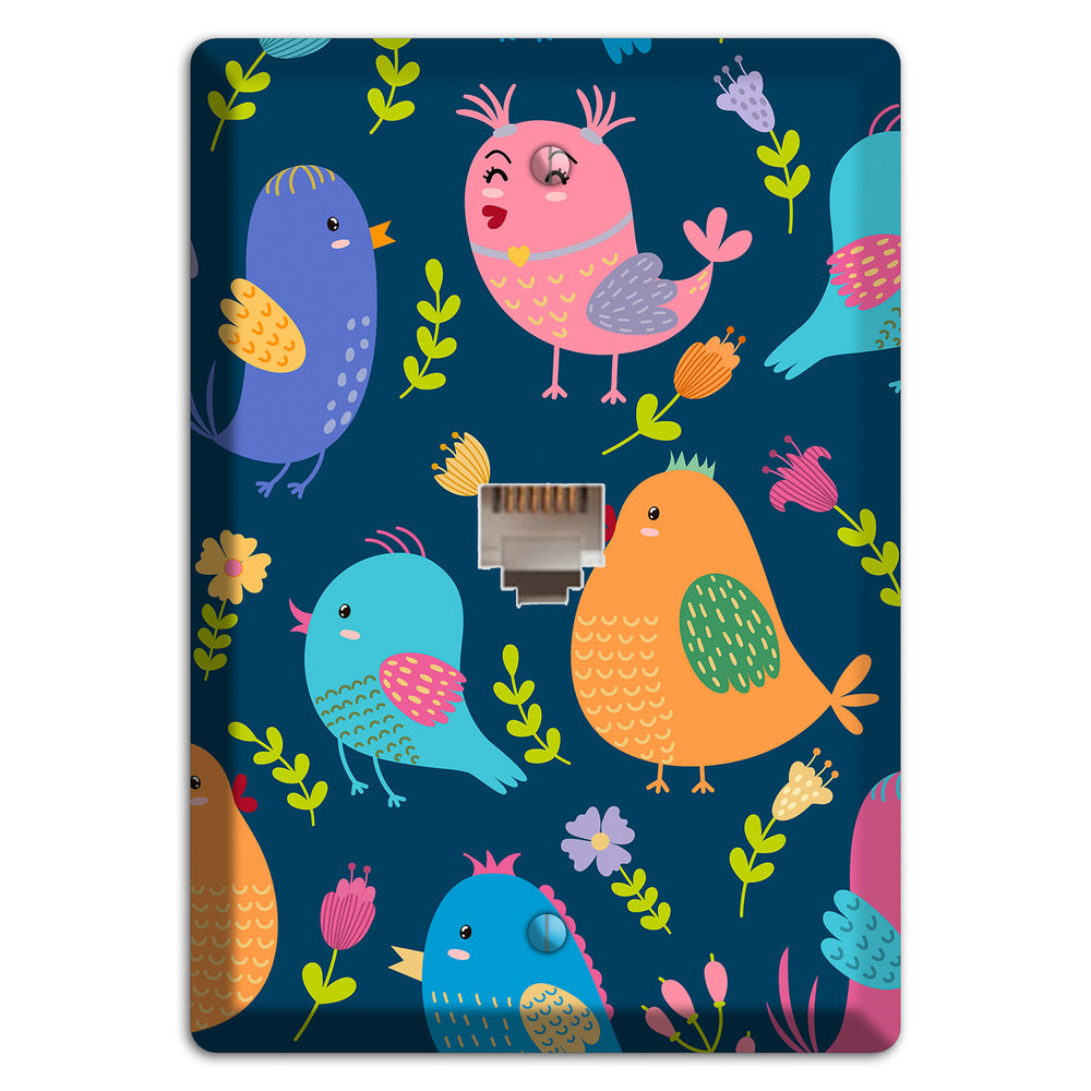 Jungle Chorus (Navy) Phone Wallplate