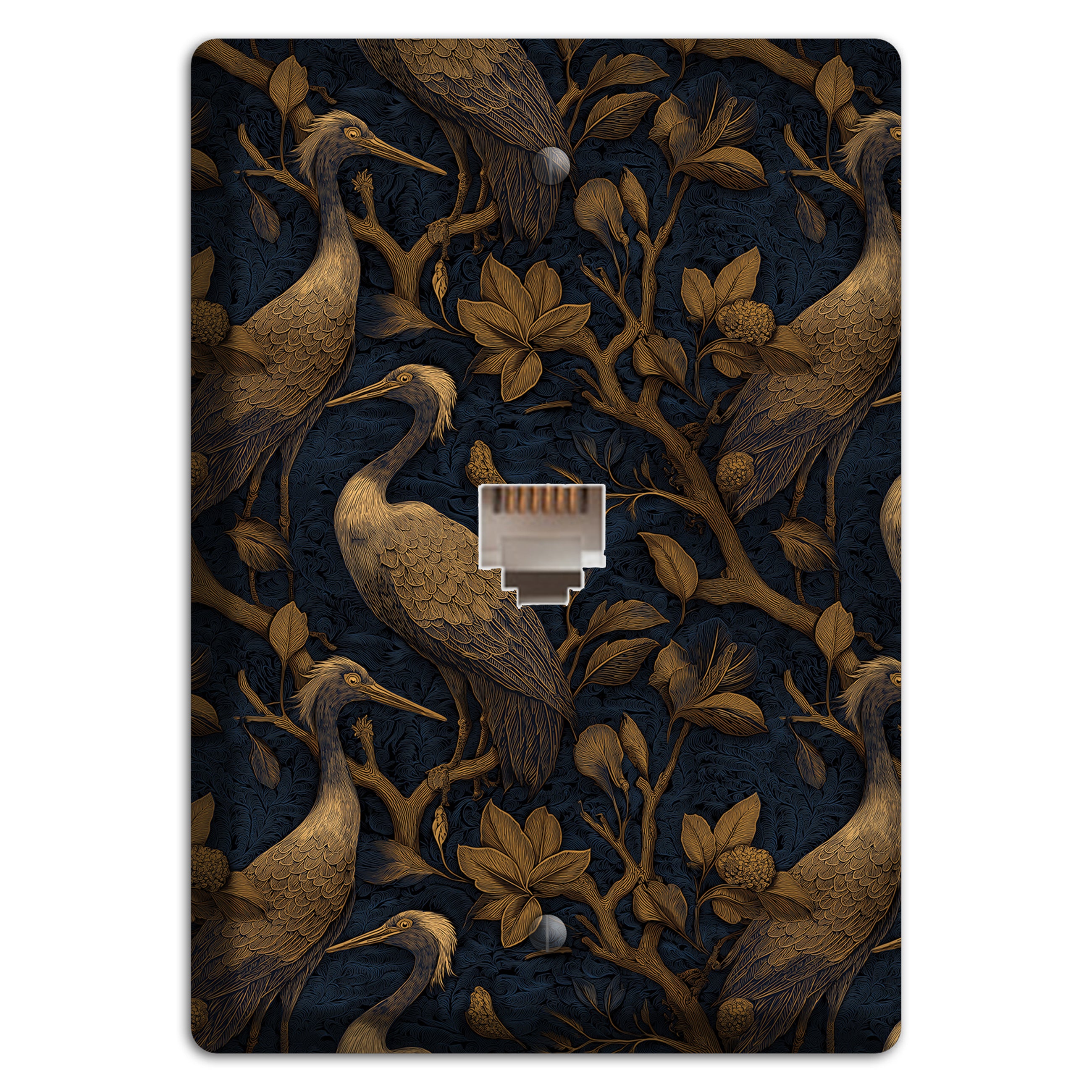 Gilded Heron Dusk Phone Wallplate