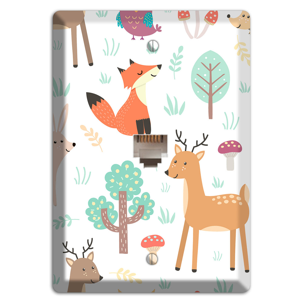 Woodland Friends (White) Phone Wallplate