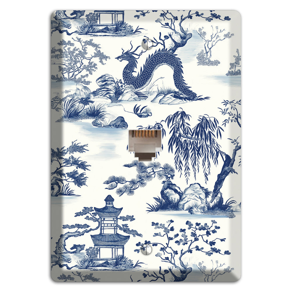 Dragon & Pagoda Phone Wallplate