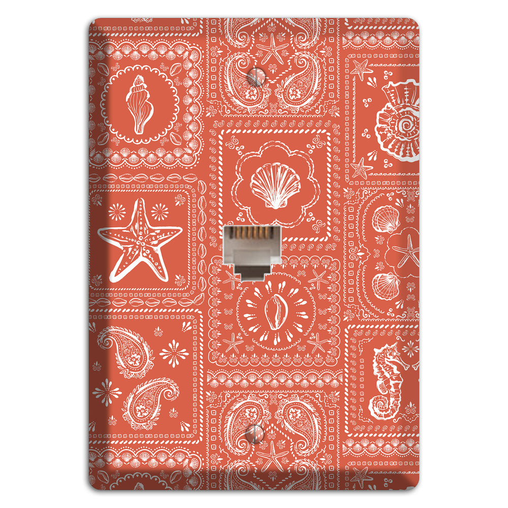 Terracotta Shell Patchwork Phone Wallplate