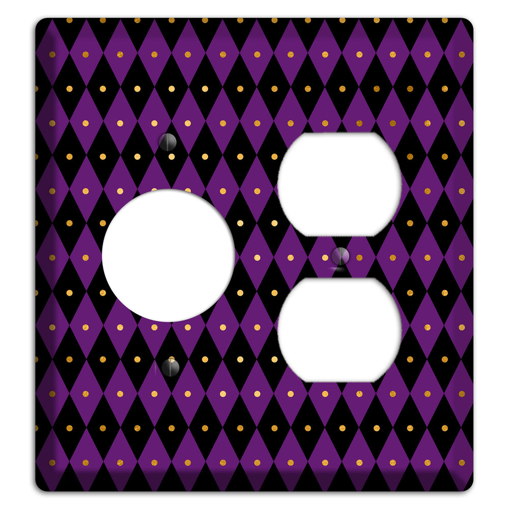 Royal Check: Violet Receptacle / Duplex Wallplate
